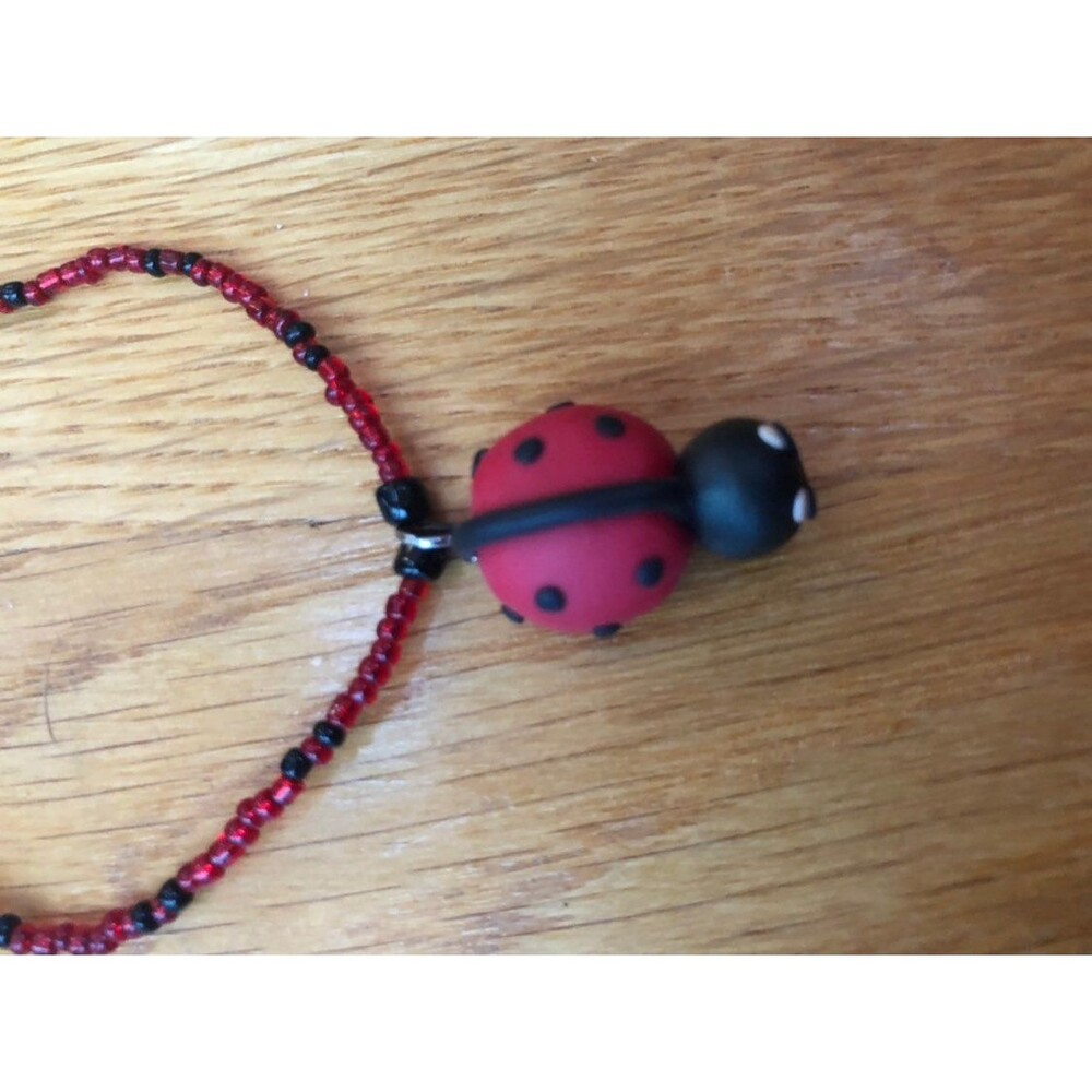 clay ladybug necklace